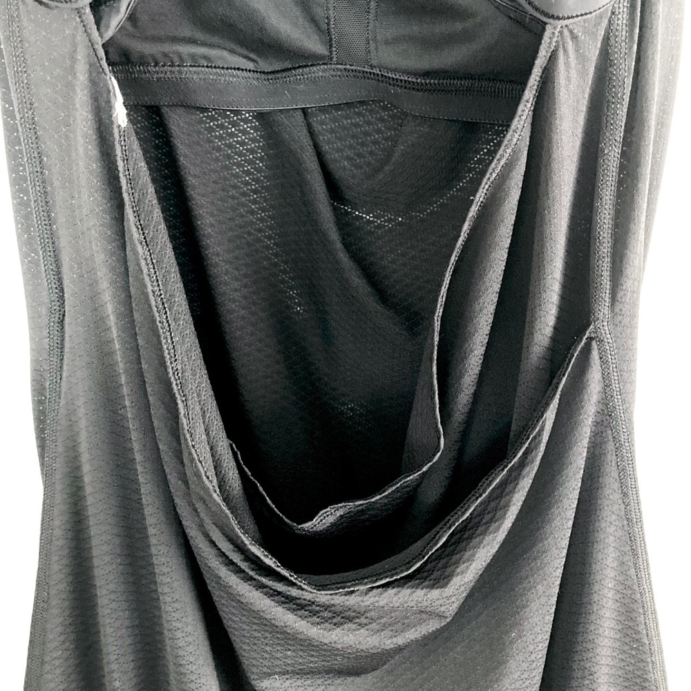 Lululemon C.Y.B. Built in Sports Bra Drape Neck Open Racer Black CYB Tank Top - Picture 8 of 14